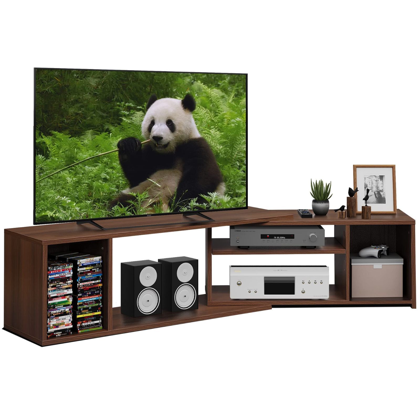 【数量限定】tvボード 145cm幅 100cm幅 AVボード 角度調整 ローボード 収納 43型 40インチ 伸縮テレビ台 TV台 コーナー ブラウン テレビボード 伸縮 テレビ台 WLIVE