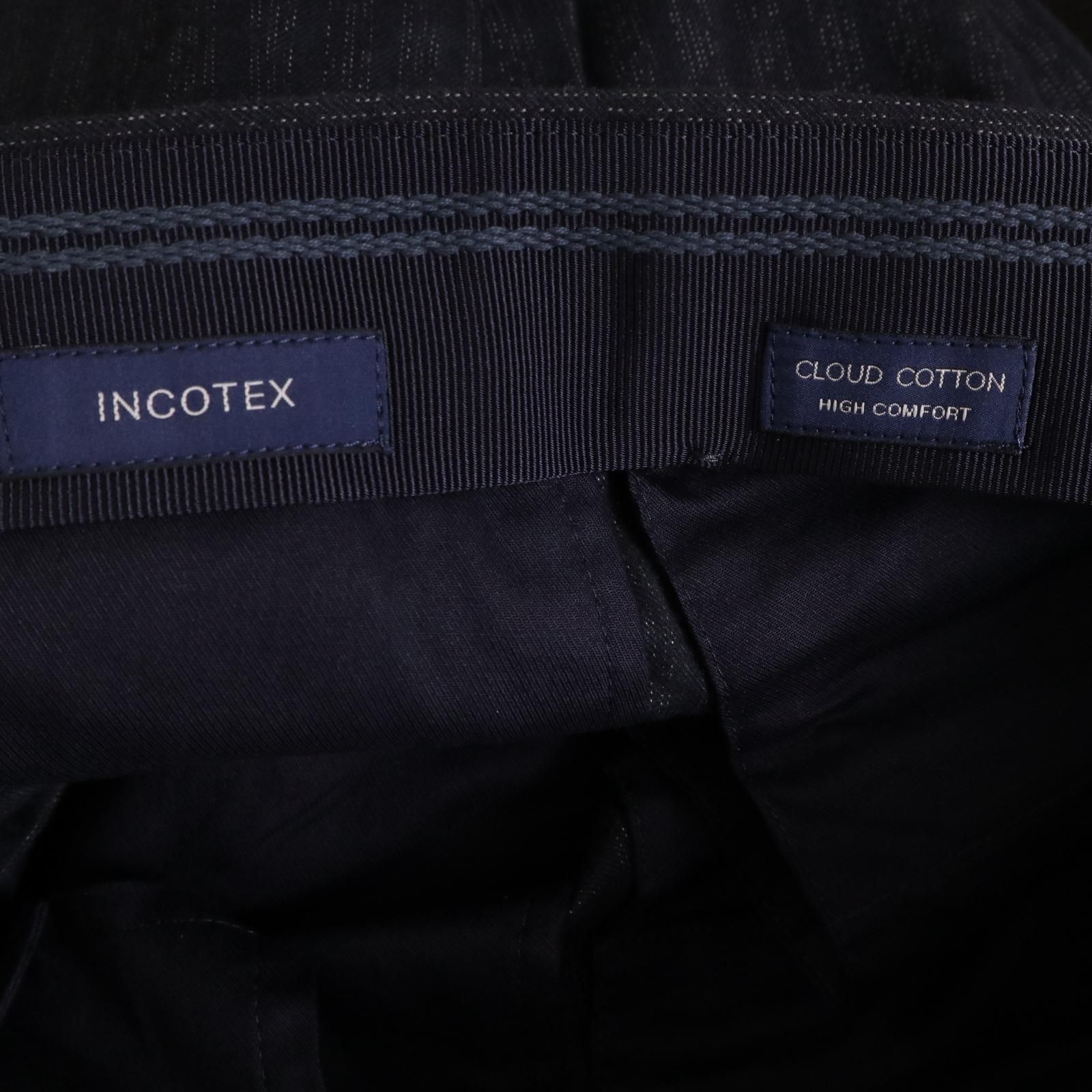 未使用品 INCOTEX / SLIM FIT CLOUD COTTON インコテックス スリムフィット クラウドコットン コットン ポリウレタン  ストライプ パンツ スラックス 1T0030 表記サイズ46 【2407】 - メルカリ