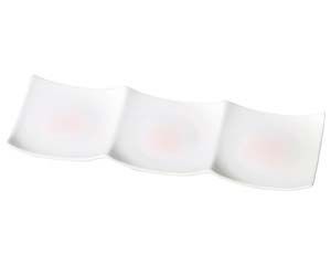 キ512-258 ピンク吹三品浅口プレート