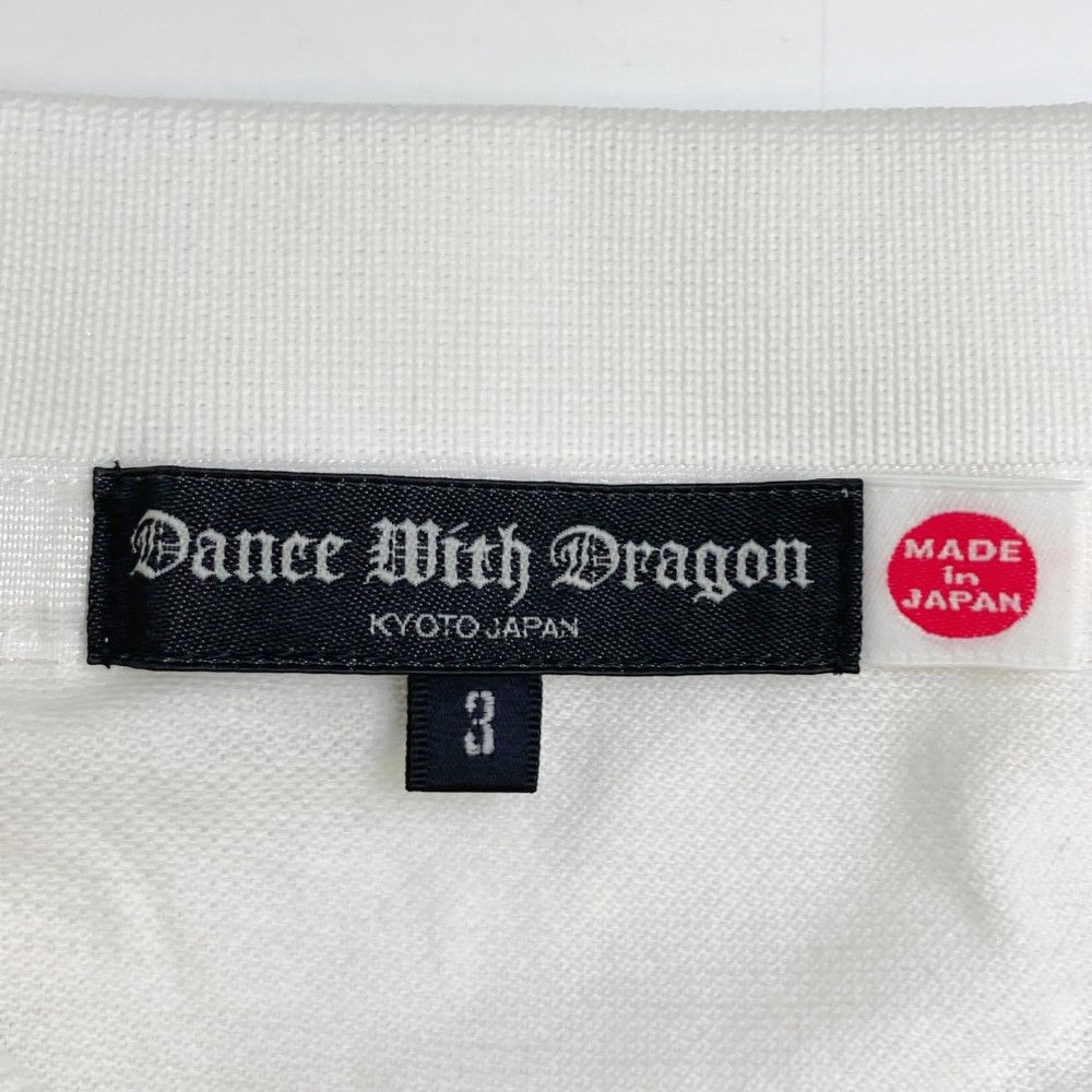 サイズ：3 DANCE WITH DRAGON ダンスウィズドラゴン  半袖ポロシャツ チビドラワッペン ホワイト系 [240101428052] ゴルフウェア メンズ ストスト サイズ：3 DANCE WITH DRAGON ダンスウィズドラゴン 半袖