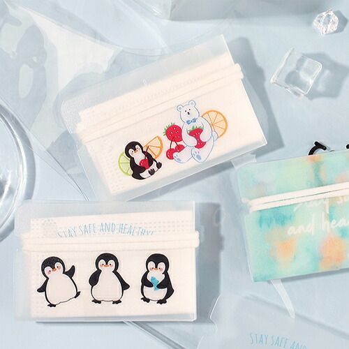  まとめ ビージーエム マスク収納ケース ｱﾆﾏﾙｽﾞBL BMK-C 001 × キーホルダー キーリング 小物