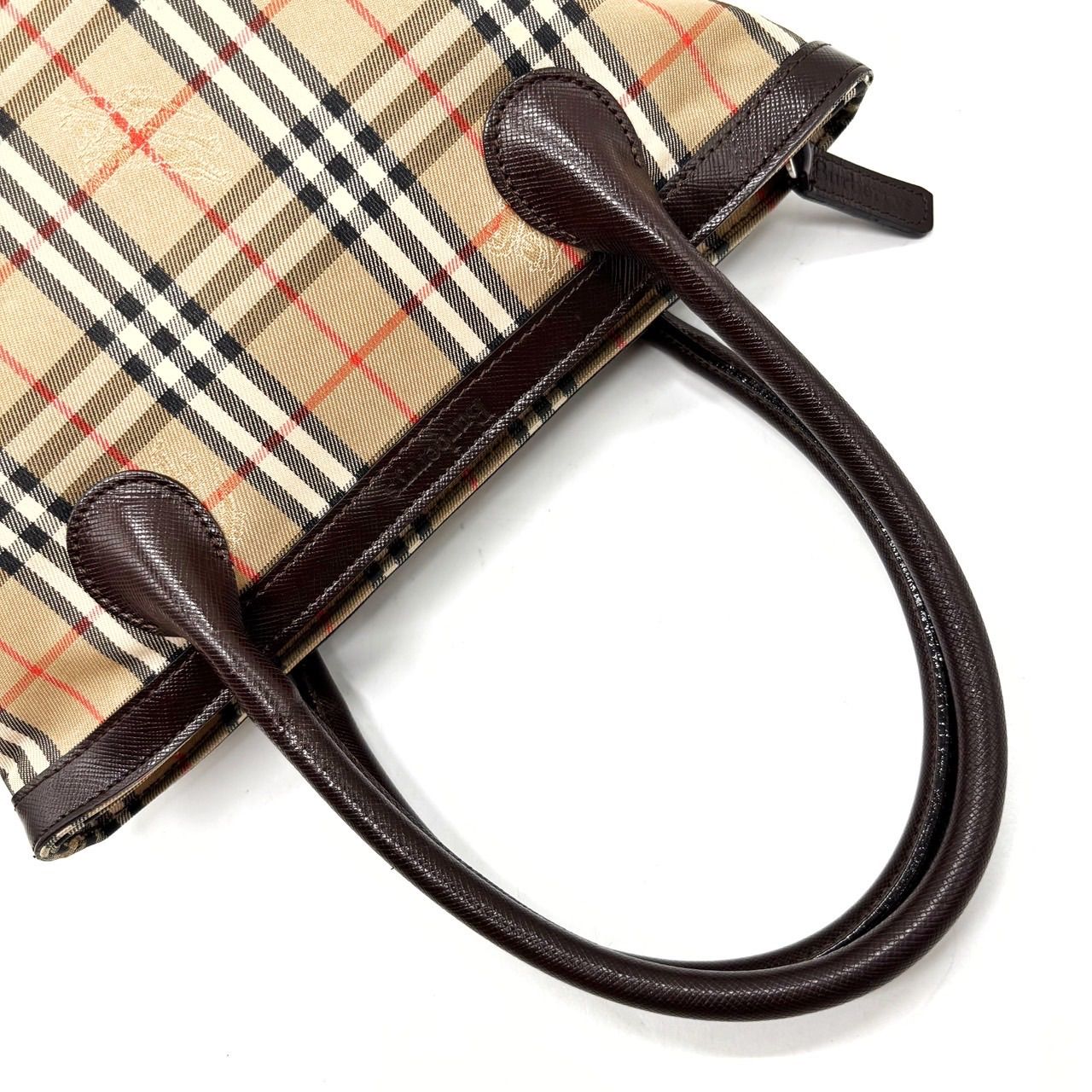 美品】 BURBERRY バーバリー ミニ ハンドバッグ トート ノバチェック