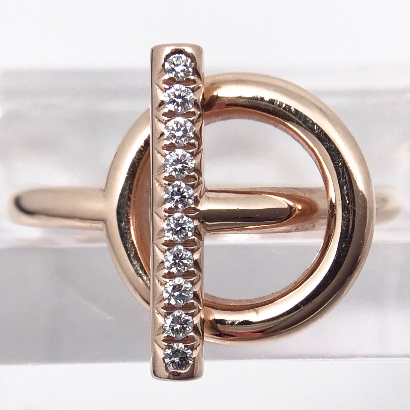 【エルメス】エシャペ PM 指輪 750PG ピンクゴールド ダイヤモンド