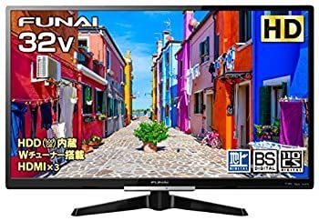 フナイ 32V型 液晶テレビ ハイビジョン ダブルチューナー 500GB HDD内蔵 裏番組録画対応 FL-32H2010 地上 BS 110度CSデジタル