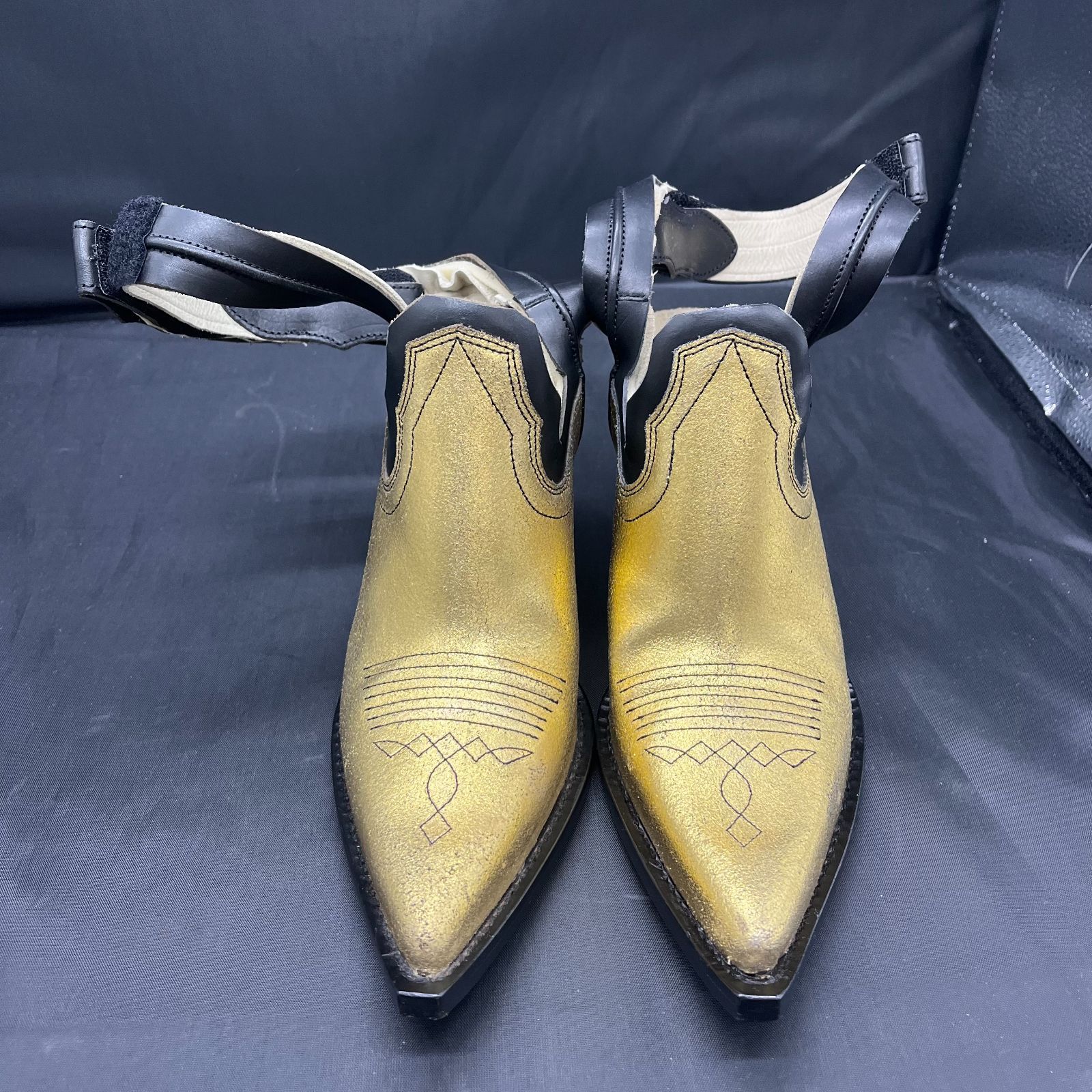 メゾンマルジェラ ゴールド カウボーイブーツ D25063719