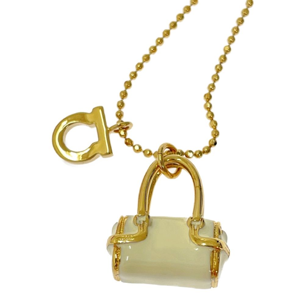 箱付き Ferragamo フェラガモ ネックレス ガンチーニ ゴールド 未使用