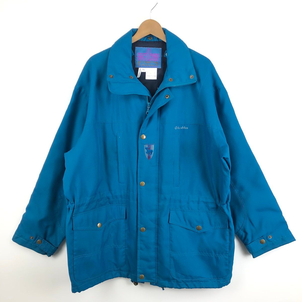 【古着】 LOTTO ロット OUTDOOR ナイロンジャケット マウンテンジャケット スタンドカラー ブルー系 メンズXL 【中古】 n050189