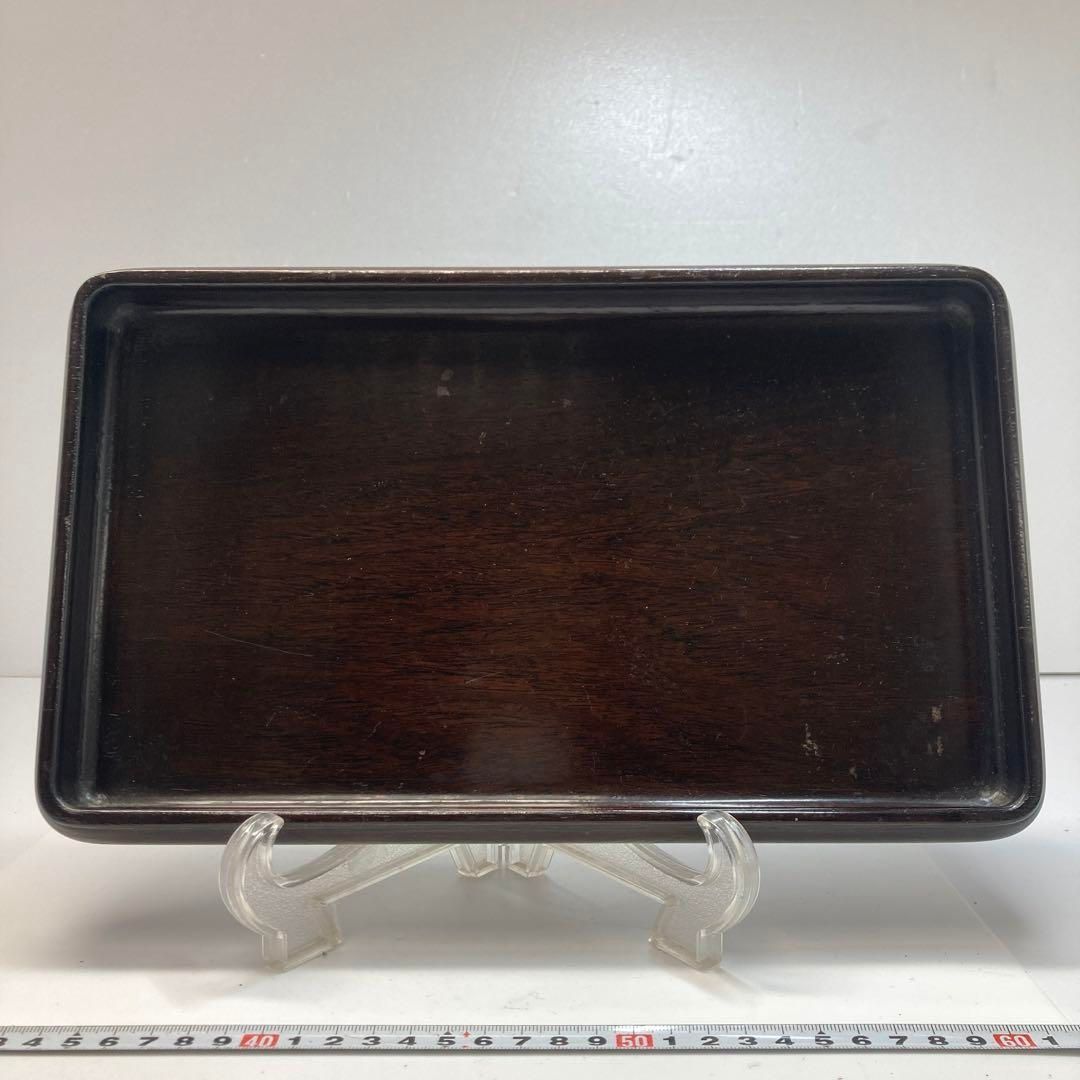 時代 唐木 近 厚手盆 676g 東里6-0605