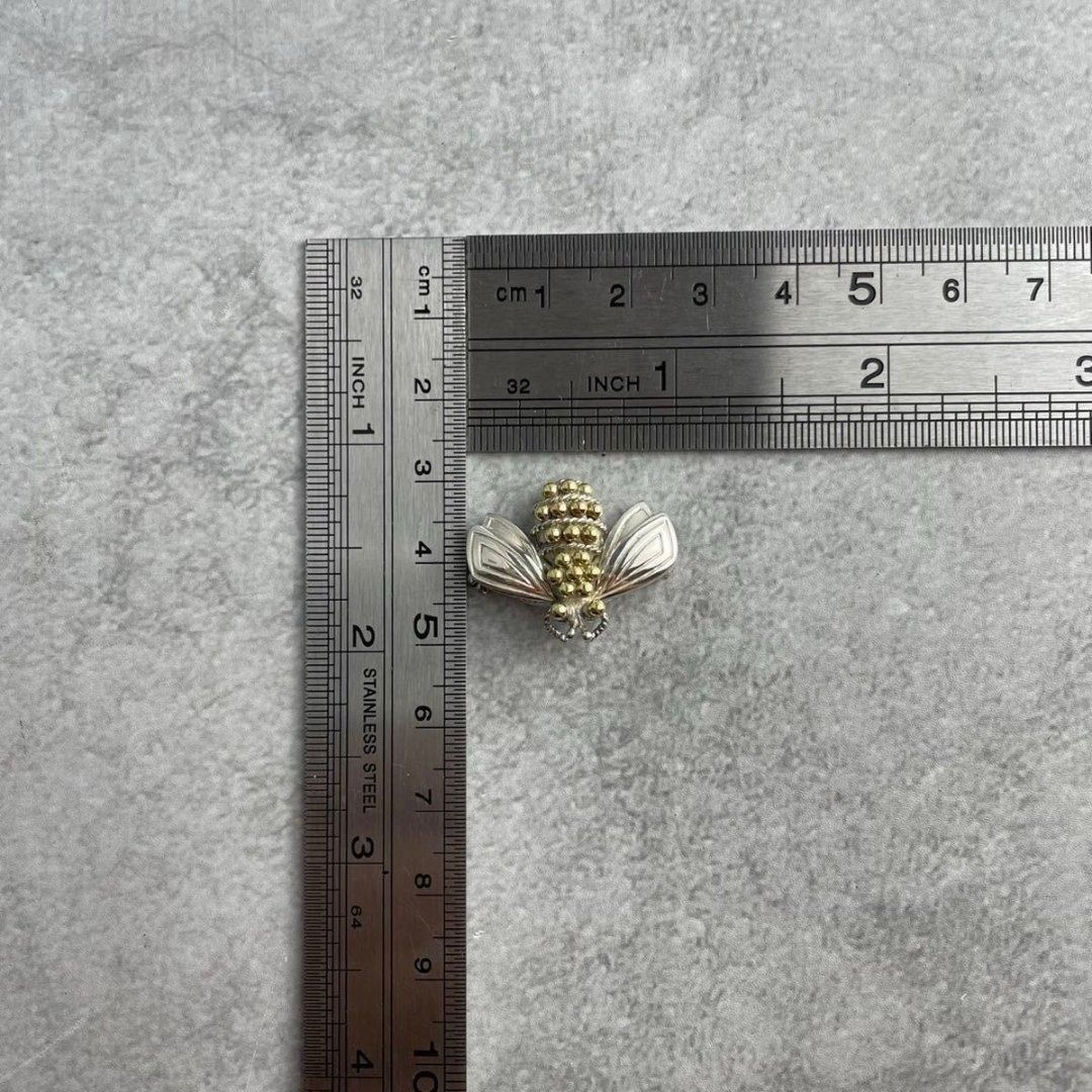 ティファニー シルバー ゴールド コンビ 蜂 ブローチ ハチ QR8fe