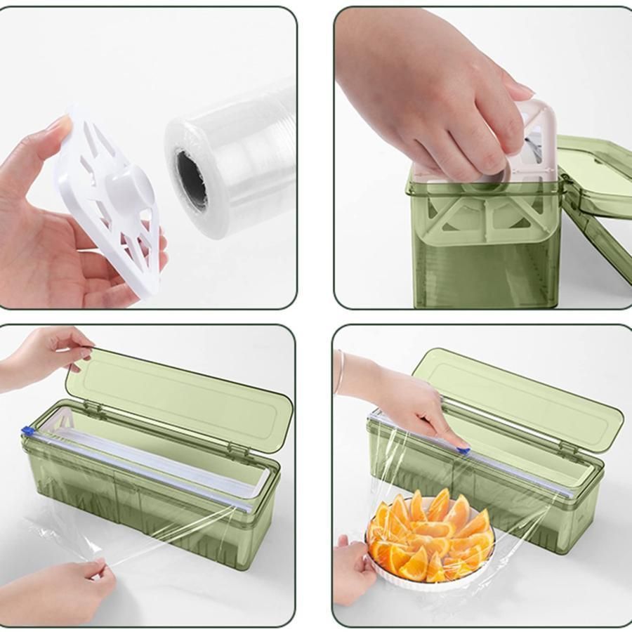 ラップカッター カッター付きプラスチックラップディスペンサー Amazon.co.jp: ラップフィルムカッターディスペンサー、カッター付き