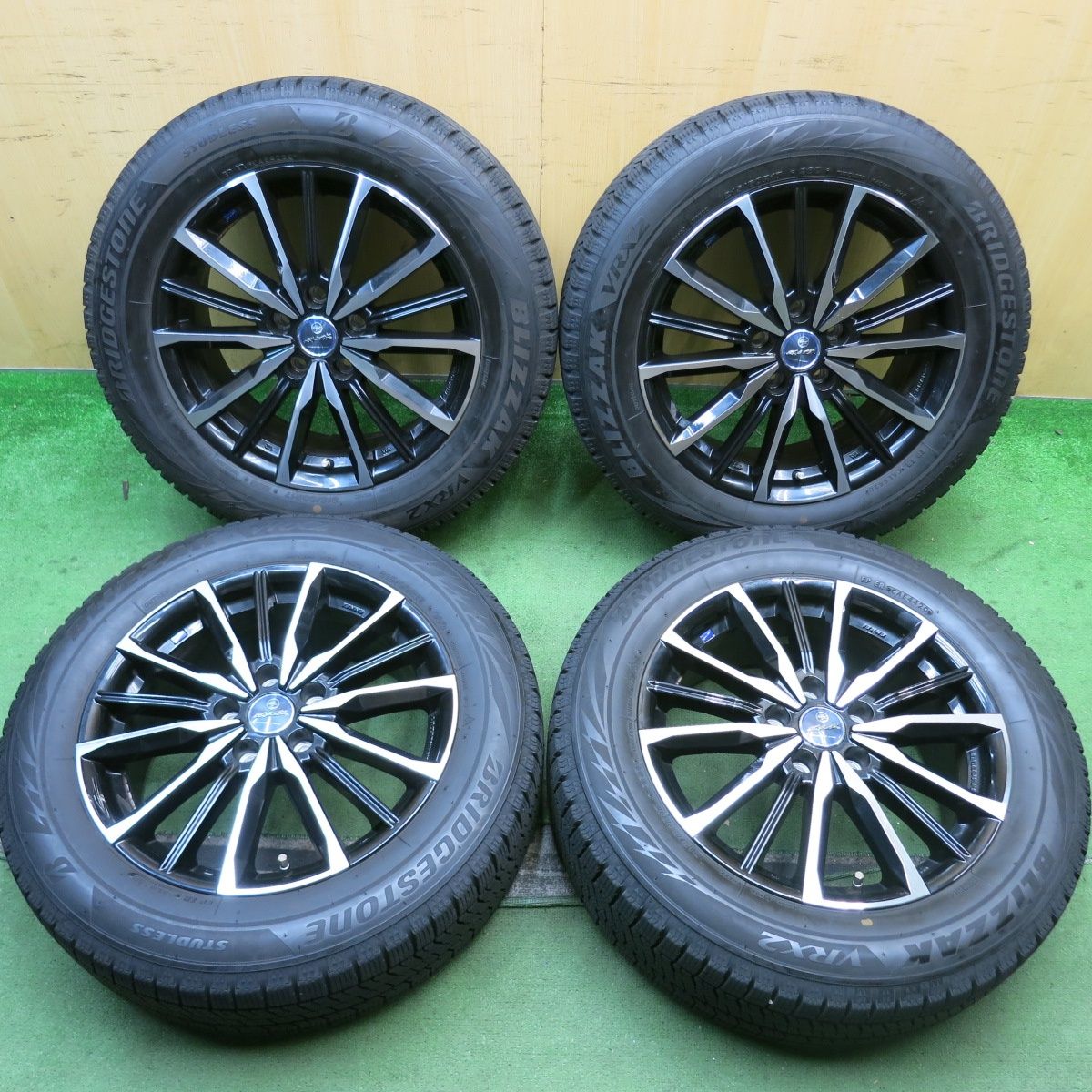 バリ溝 9.5分 スタッドレス 215 60R17 ブリヂストン ブリザック VRX2 SMACK ENKEI スマック エンケイ 17インチ PCD114.3 5H 5100509HAス