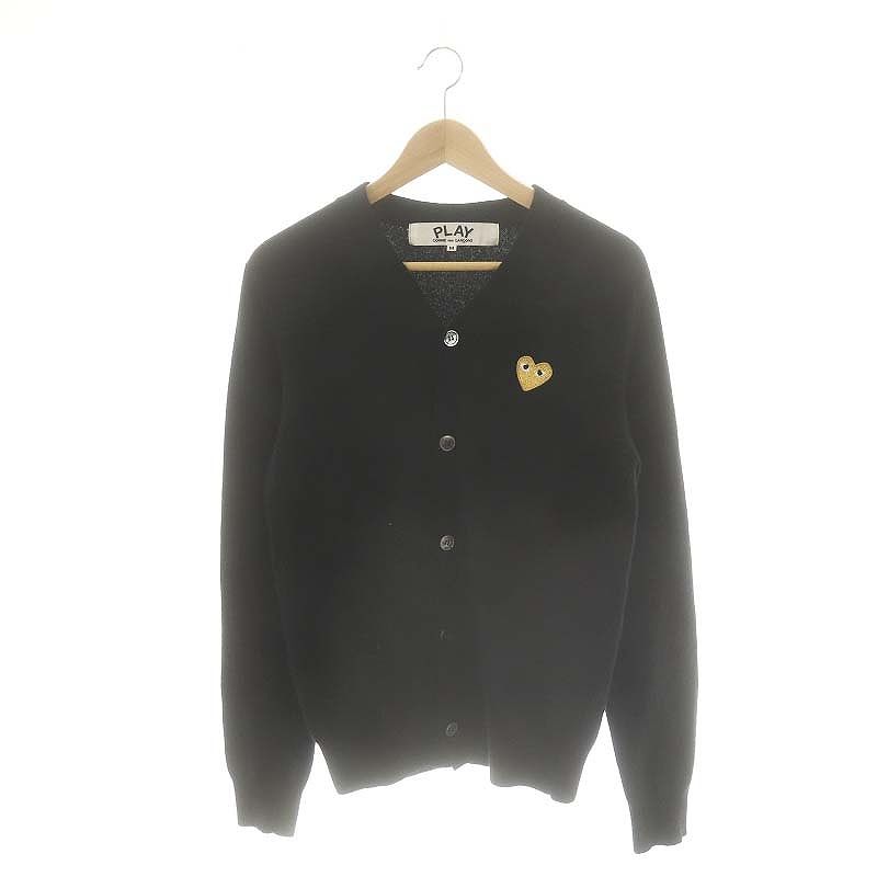 PLAY COMME des GARÇONS カーディガン ニット ブラック M COMME des GARCONS PLAY プレイ コムデギャルソン カーディガン