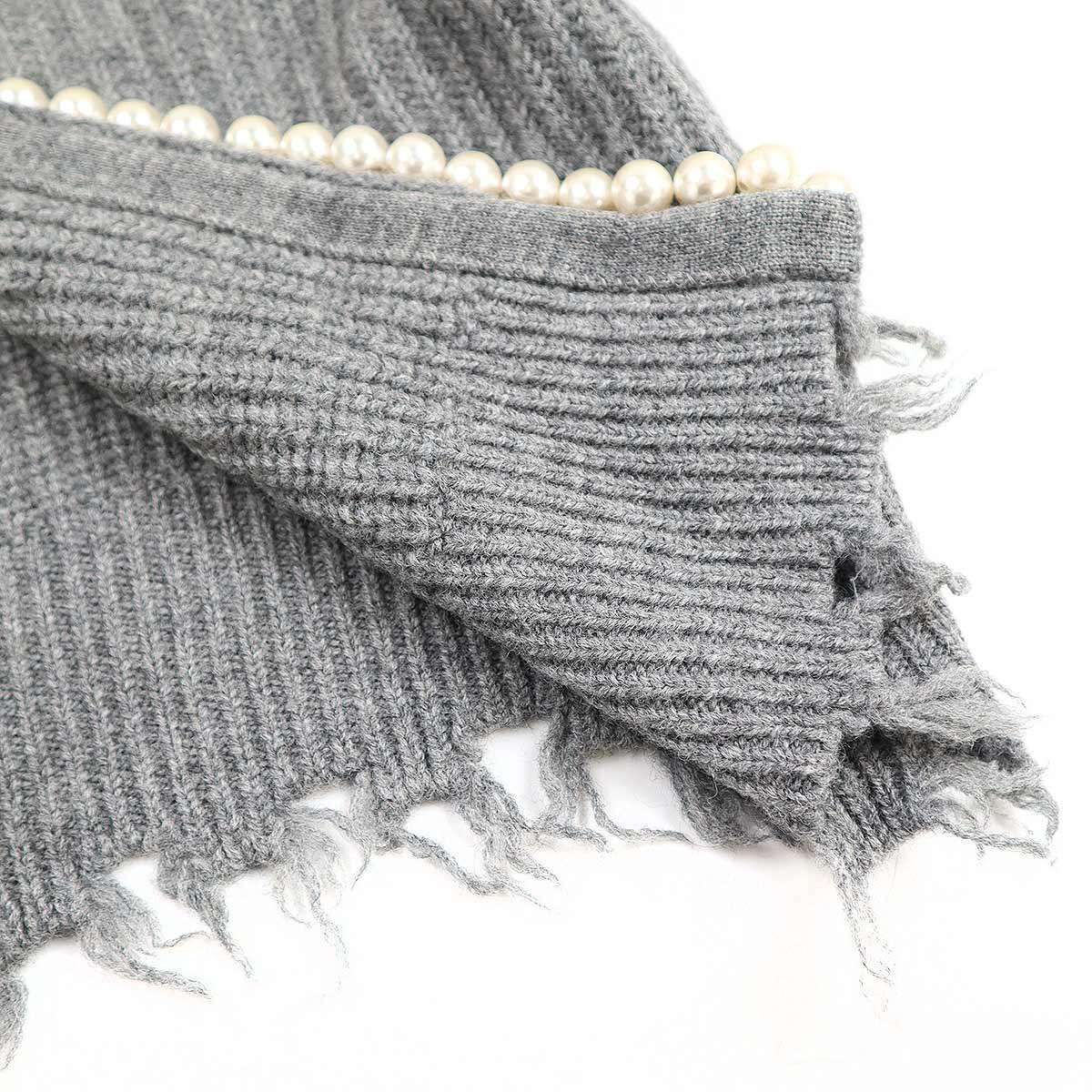 マディソンブルーパールダメージカーディガングレー