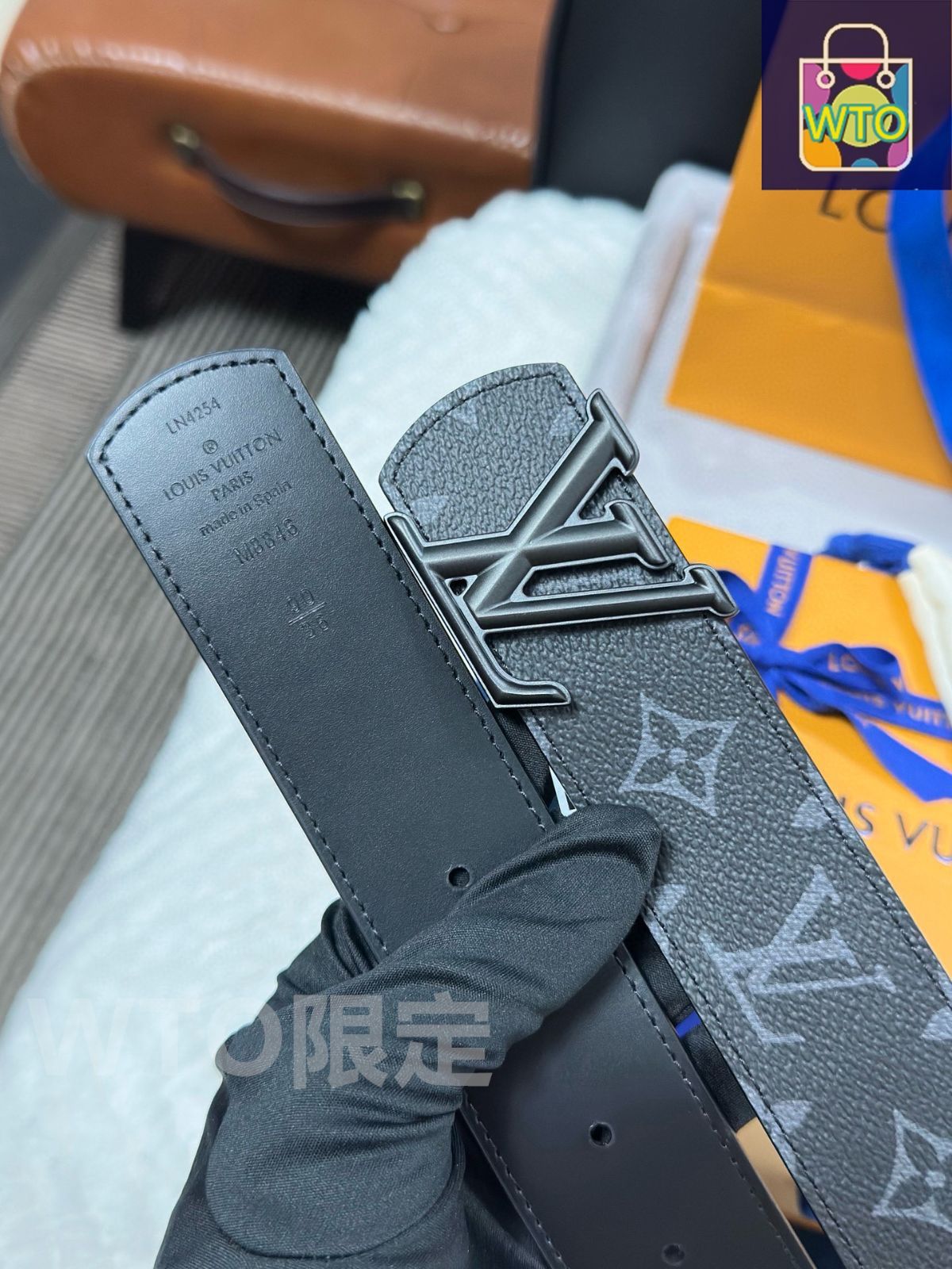Louis Vuitton ブラック ベルト モノグラム Louis Vuitton ブラック ベルト モノグラム - メルカリ