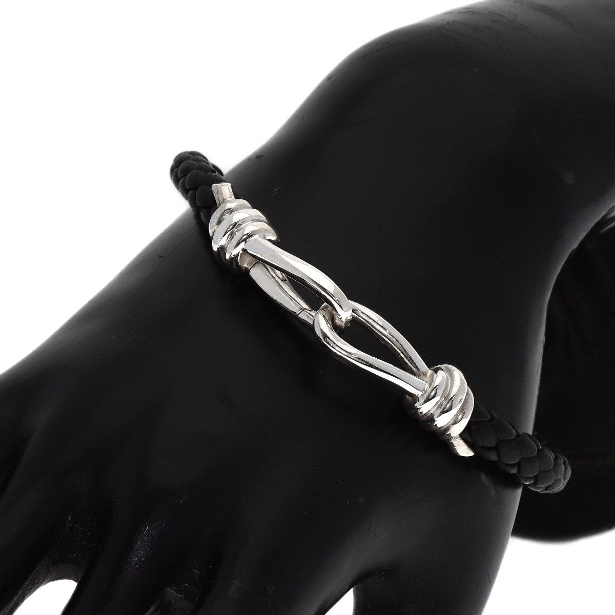 TIFFANY&Co.ティファニーノット シングルブレイドレザーブレスレット TIFFANY&Co. ティファニー ノット シングル ブレイド レザー