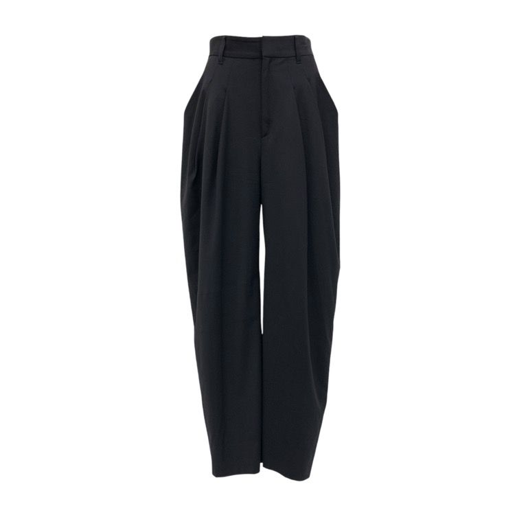 deres デレス Drape pants ドレープ パンツ ブラック 1 DER23AW-PT-001 
