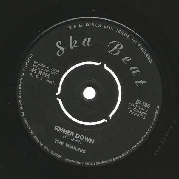 英7” Wailers Simmer Down I Dont Need Your Love JB186 Ska Beat 00080