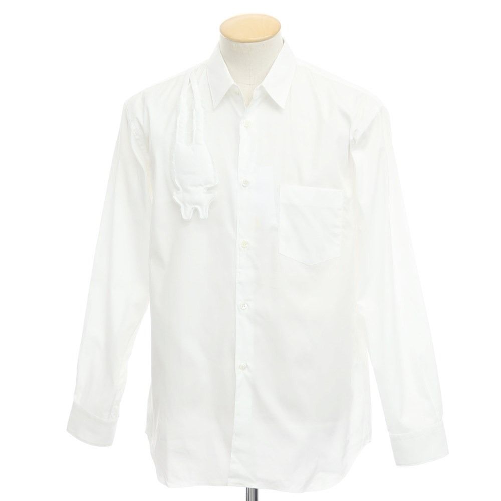 コムデギャルソンシャツ COMME des GARCONS SHIRT 2022年秋冬 コットン 長袖 カジュアルシャツ ホワイト【サイズS】【メンズ】