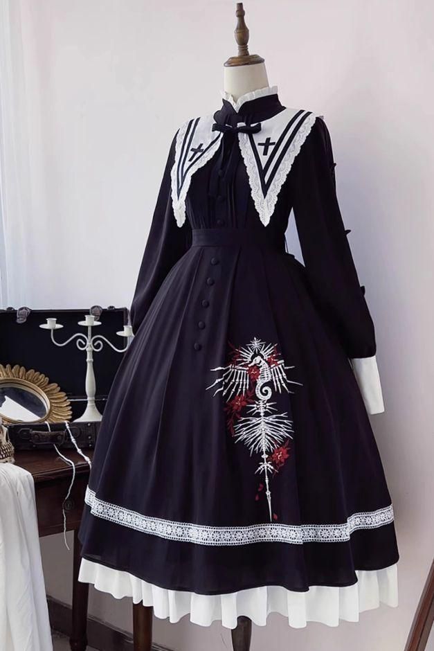 LT-133 豪華姫系 lolita 可愛 レトロ風 オリジナル 洋服 ロリータ ワンピース 美しい刺繍
