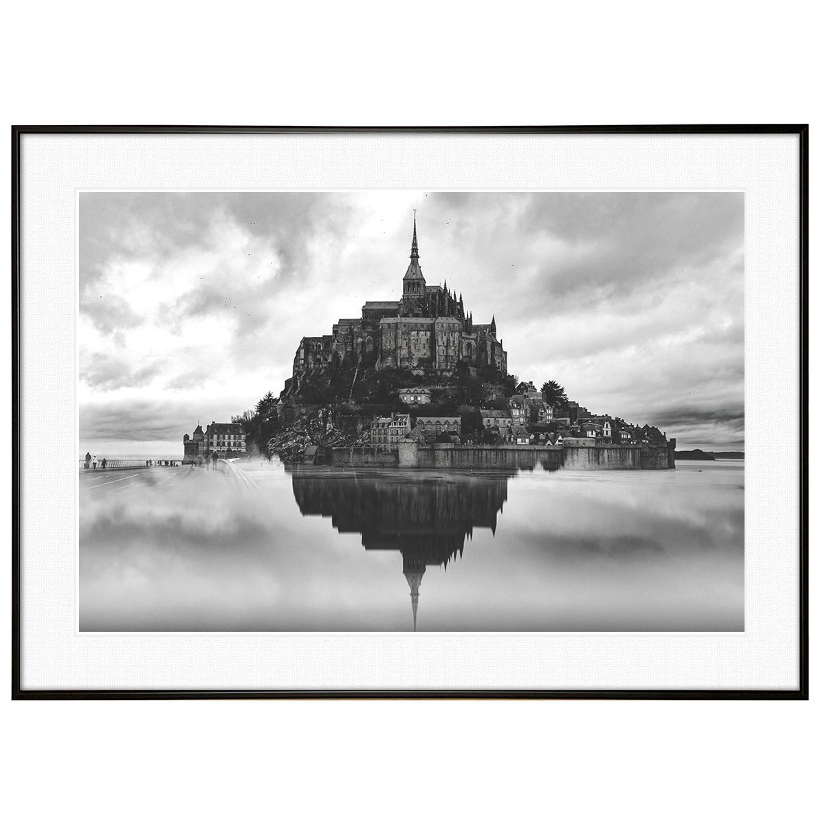 フランス写真 モン・サン＝ミシェル インテリア モノクロアート