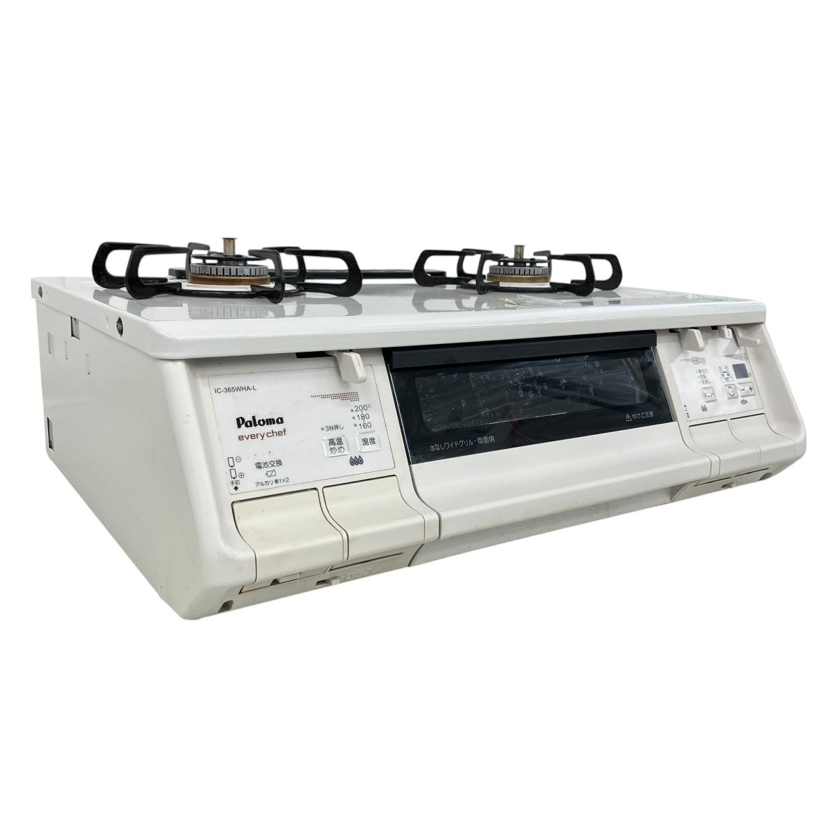 パロマ Paloma IC-365WHA-L ガステーブル 都市ガス用 2016年製 2口コンロ 家電 K10018216