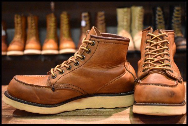 【6.5D 中古 犬刻印】レッドウィング 875 アイリッシュセッター 茶 オロイジナル モック 編み上げ レースアップ ブーツ redwing HOPESMORE【EL035】