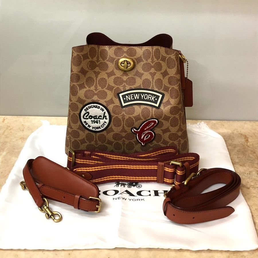 【新品未使用】コーチ ウィロウ バッグ シグネチャー ブラウン C6868 COACH コーチ ウィロウ バケット バッグ シグネチャー キャンバス