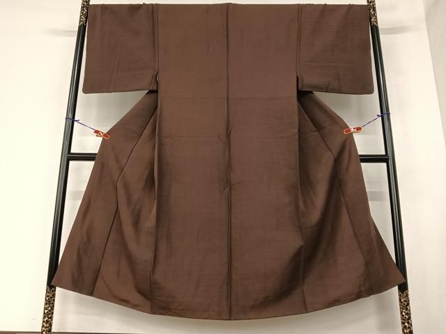 平和屋着物●男性　紬　アンサンブル　色無地　黒鳶色　正絹　逸品　AABA0321zg 平和屋着物○男性 紬 アンサンブル 色無地 黒鳶色 正絹 逸品 AABA0321zg