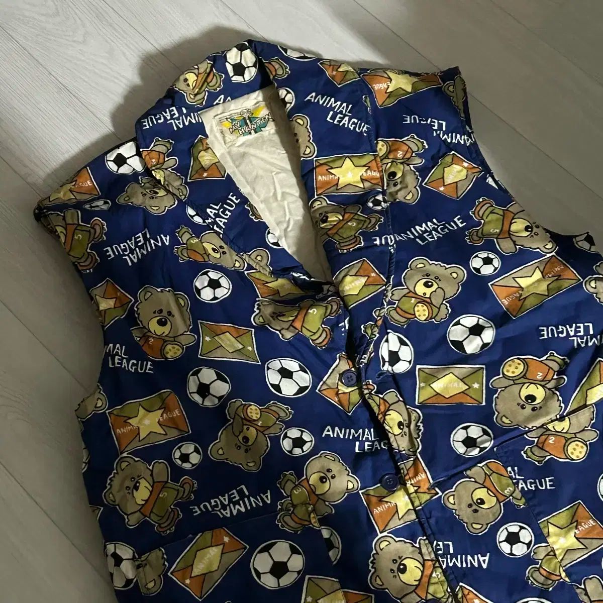 ヴィンテージ ベア サッカーボール キルト はんてん パジャマ