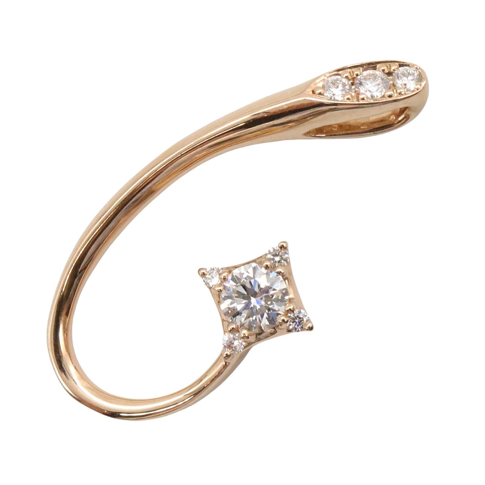 ジュエリー JEWELRY ペンダントトップ ダイヤモンド トップ ﾀﾞｲﾔ 2.3g K18PG ピンクゴールド ダイヤモンド トップ レディース Used A