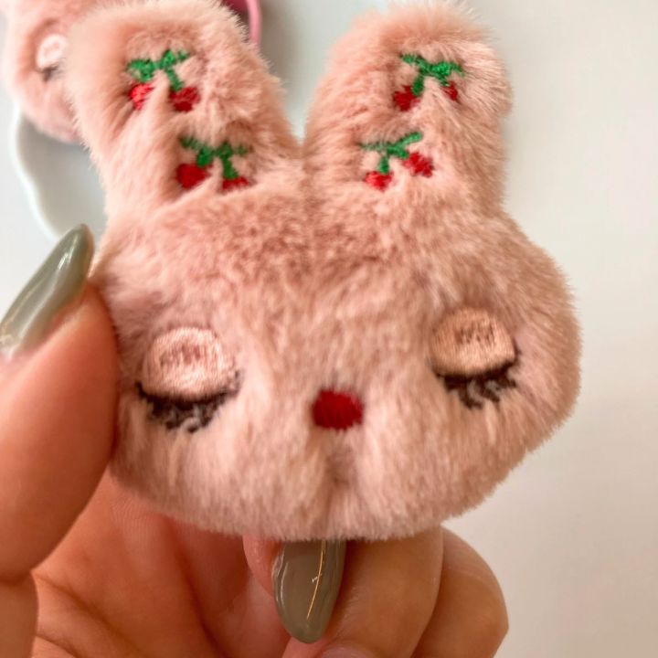 もふもふうさぎヘアゴム キッズヘアゴム うさぎ 可愛い くすみ