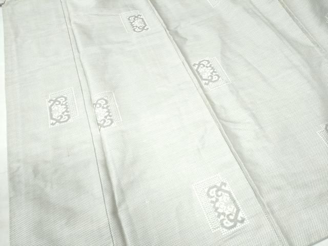 平和屋着物○本場大島紬 白大島 7マルキ 色紙重ね吉祥文 正絹 逸品  