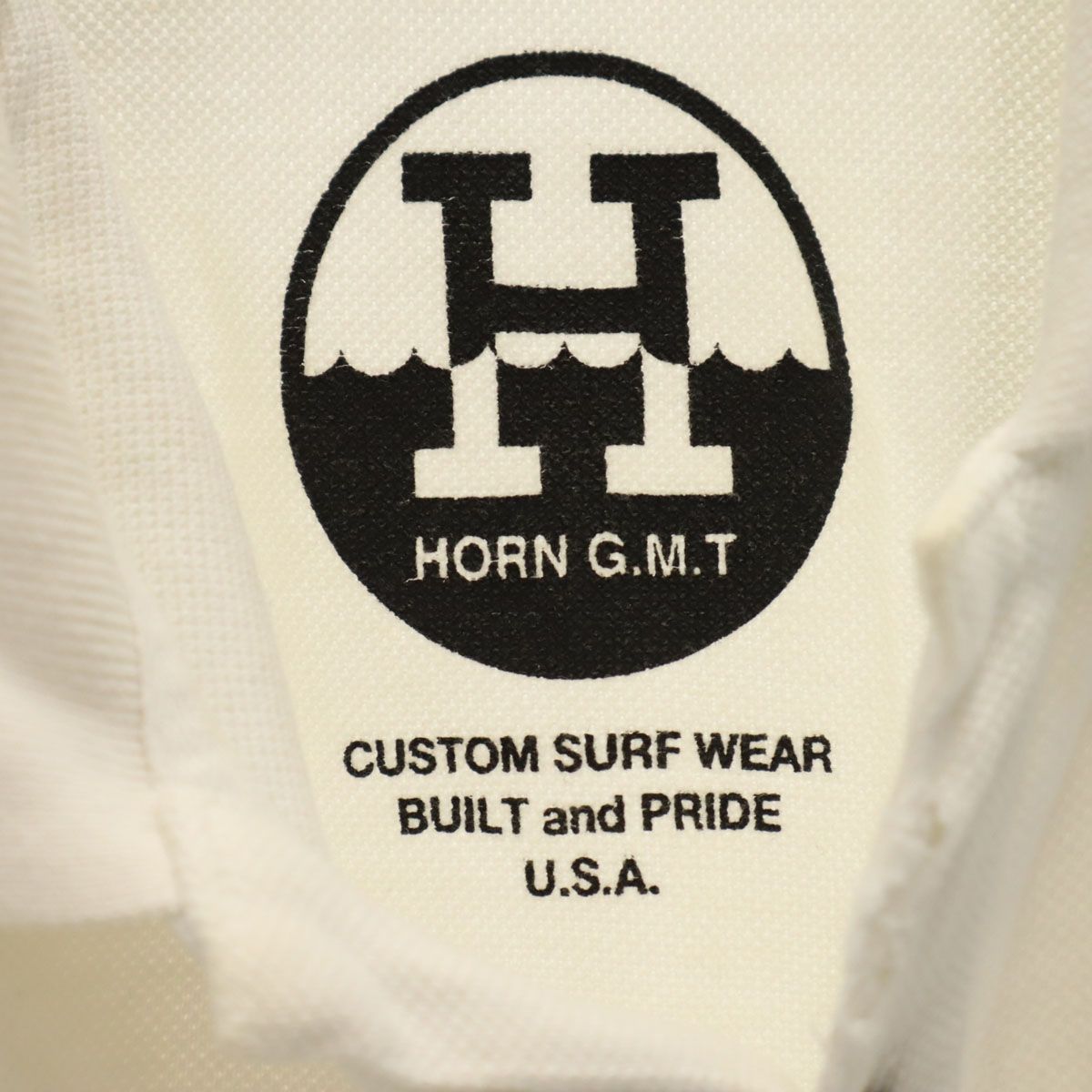 HORN GARMENT ホーンガーメント 半袖 ポロシャツ M ホワイト
