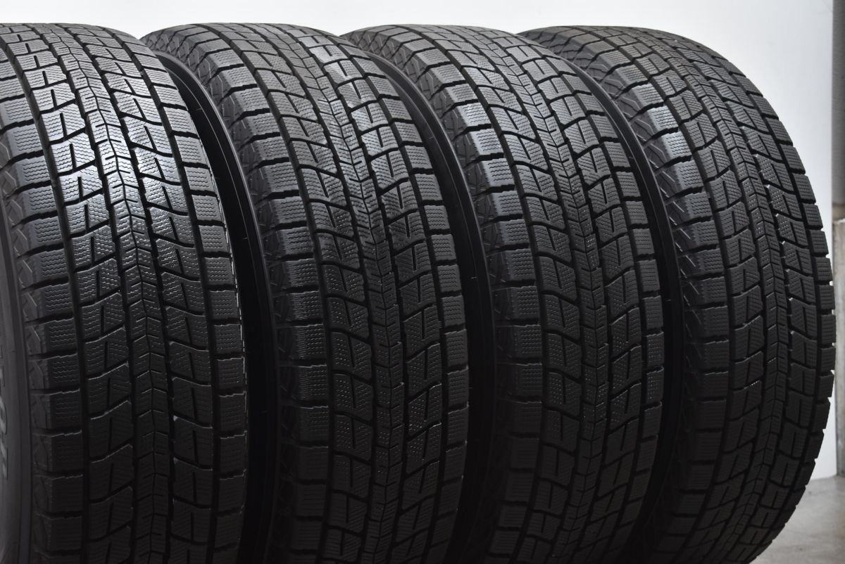 【バリ溝 美品】ストレンジャー 18in 7.5J +38 PCD114.3 ダンロップ ウィンターマックス SJ8+ 235/65R18 レクサス RX ムラーノ 送料無料