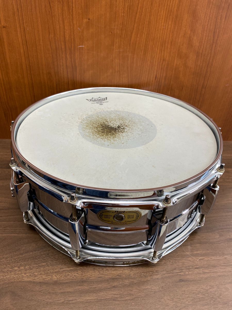 中古 スネアドラム パール Pearl SensiTone Steel Custom Alloy 14x5.5