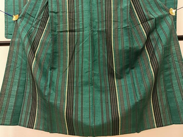 平和屋着物▽上質な紬 単衣 草花文 正絹 逸品 DAAV9690sf