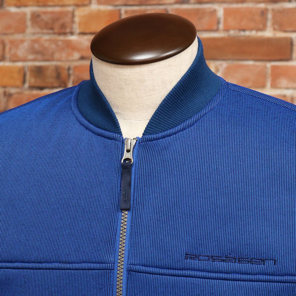 秋冬|Rosasen|Lサイズ|三層撥水ニットブルゾン 044-59012 裏フリース 防風 ストレッチ アウター ジャケット ゴルフ メンズ 紳士 ロサーセン |青|ブルー|mc176| WHITEMONARCHHOTEL_COM
