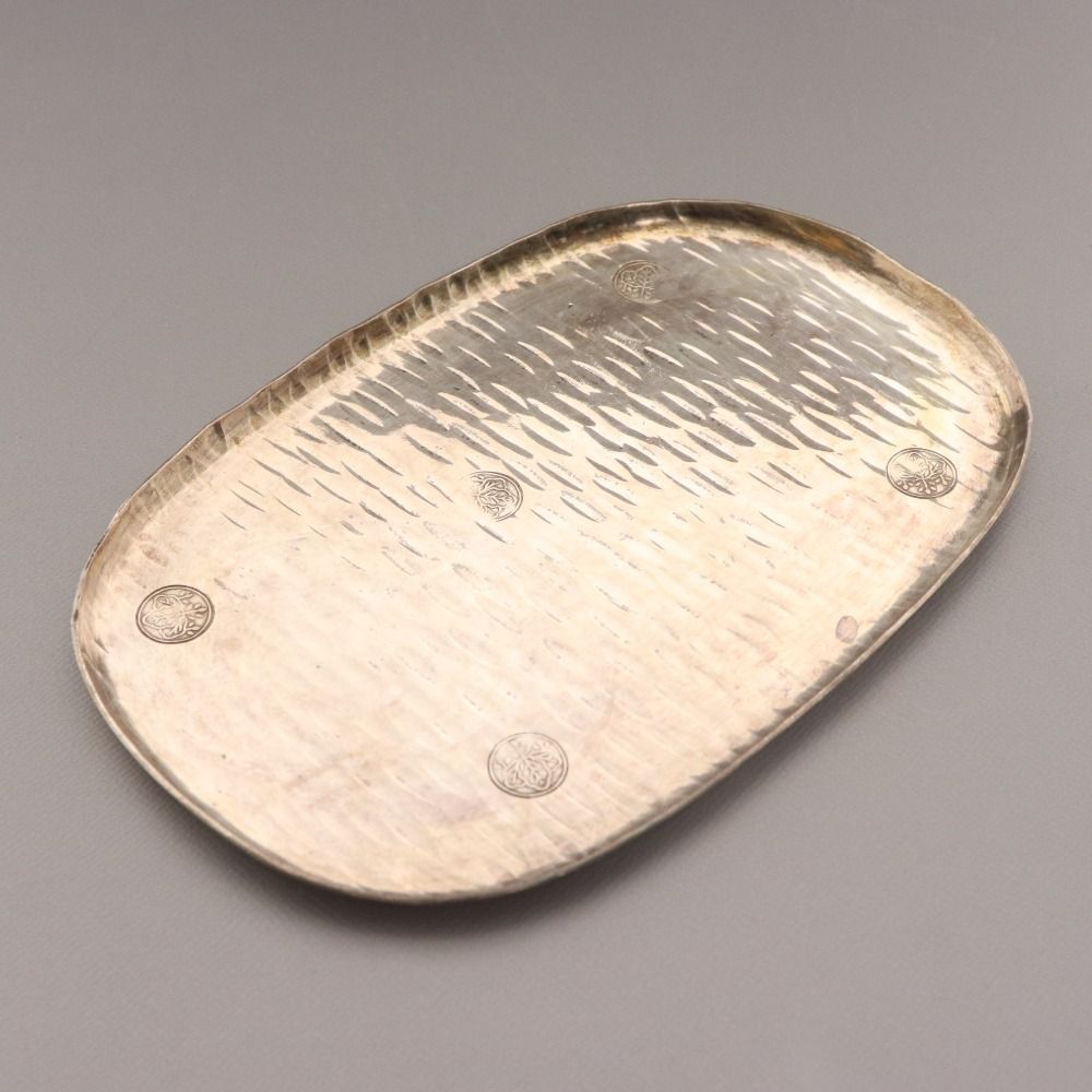 希少品】 純銀青海盆 共箱付き 約116g 銀製品 SILVER 純銀刻印有