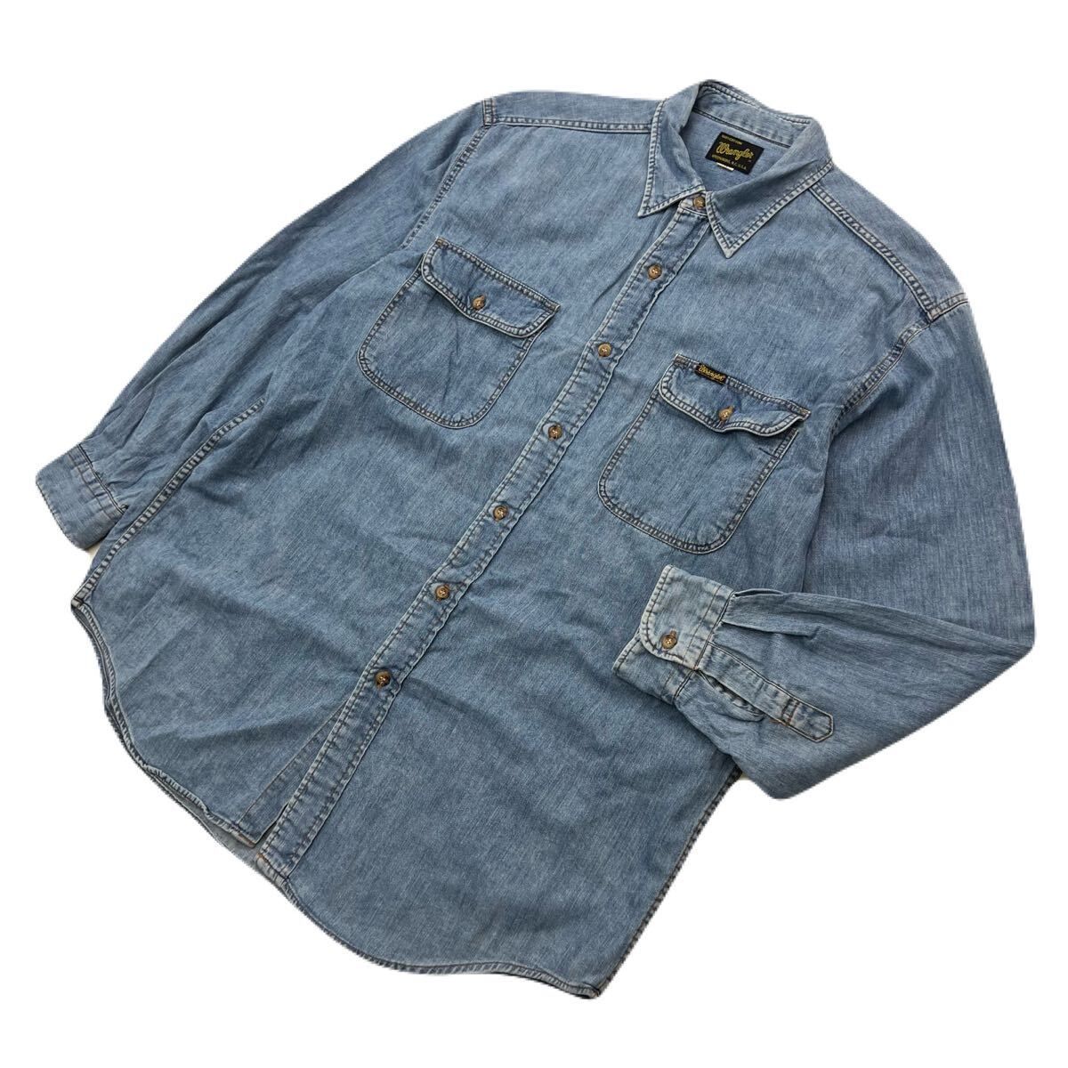 デニムシャツ　ラングラー　90s‘ ビンテージ　デッドストック SALE!!】 Deadstock