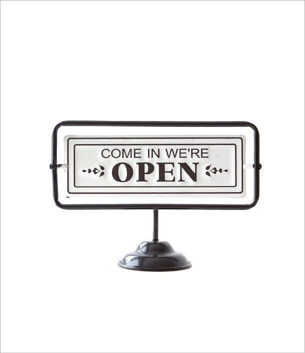 正規品】 営業中 準備中 OPEN 営業開始時間 お知らせ サイン プレート 青 赤, 横長ワンサイズ