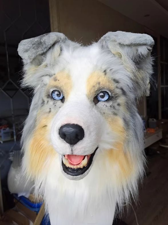 着ぐるみヘッド 犬 NO.110 リアルスタイル 全頭ヘッド ケモノ ファースーツ ぬいぐるみ コスプレ コスチューム kigurumi