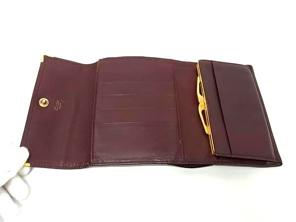 Cartier カルティエ マストライン レザー 三つ折り がま口 財布