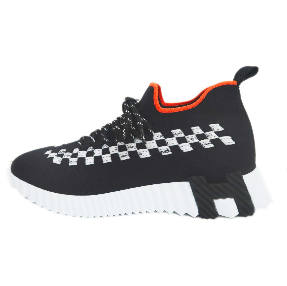 名東】エルメス フレックス スニーカー サイズ37.5 ブラック ホワイト