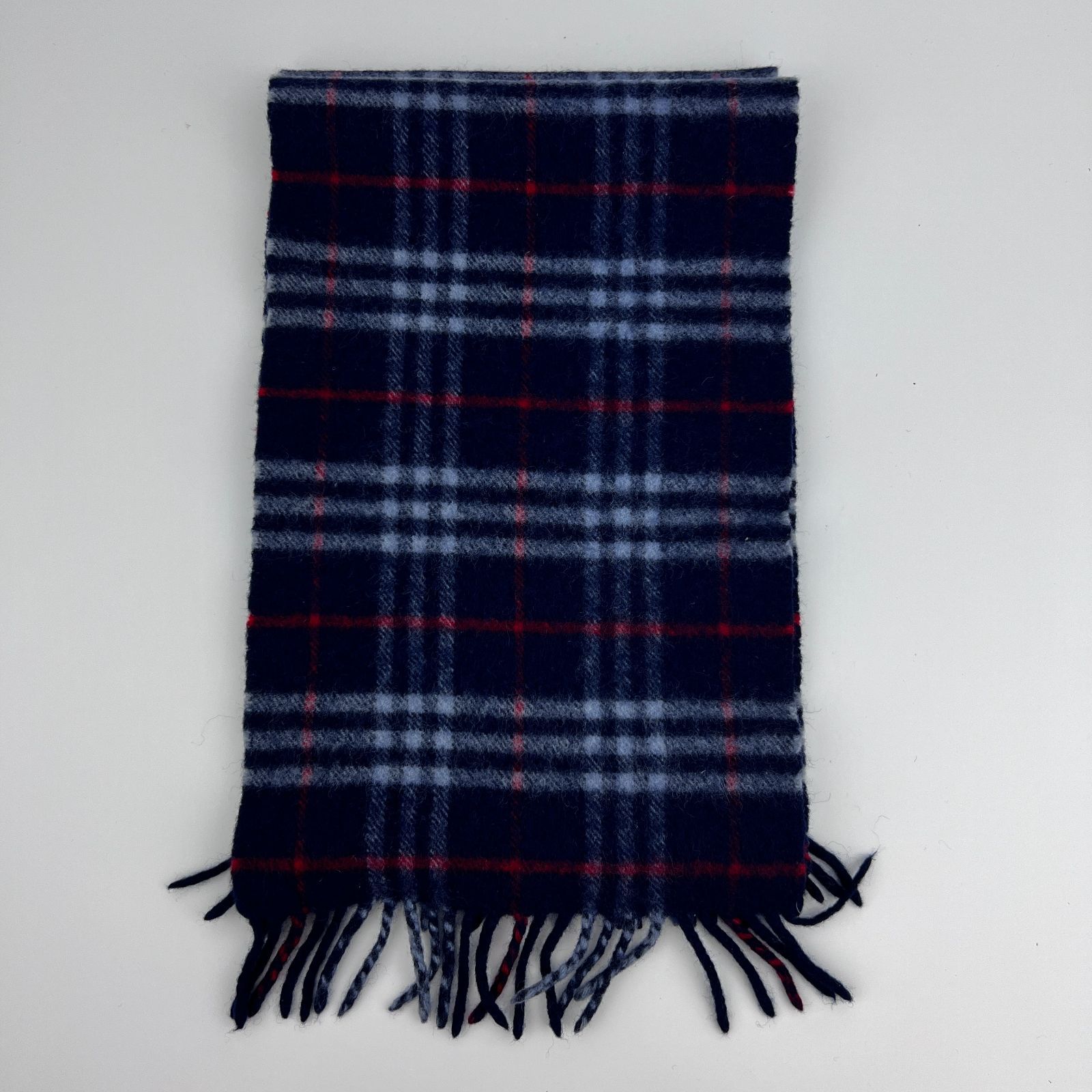 中古】BURBERRYS バーバリー ノバチェック マフラー ラムウール