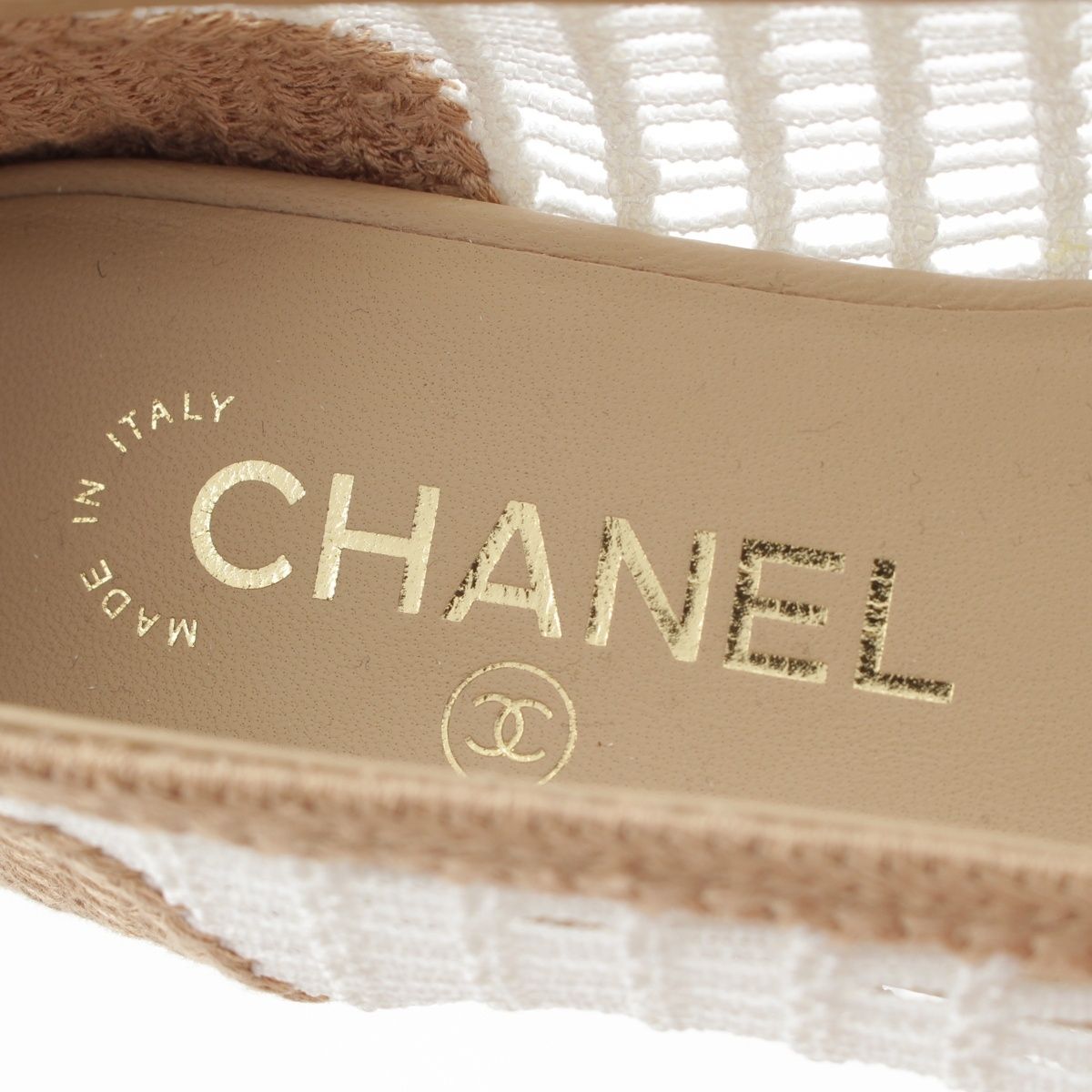 【25SS♡新作】CHANEL ラフィア バレリーナシューズ 涼しげな足元◇旅行にも】CHANEL ラフィア バレリーナフラット