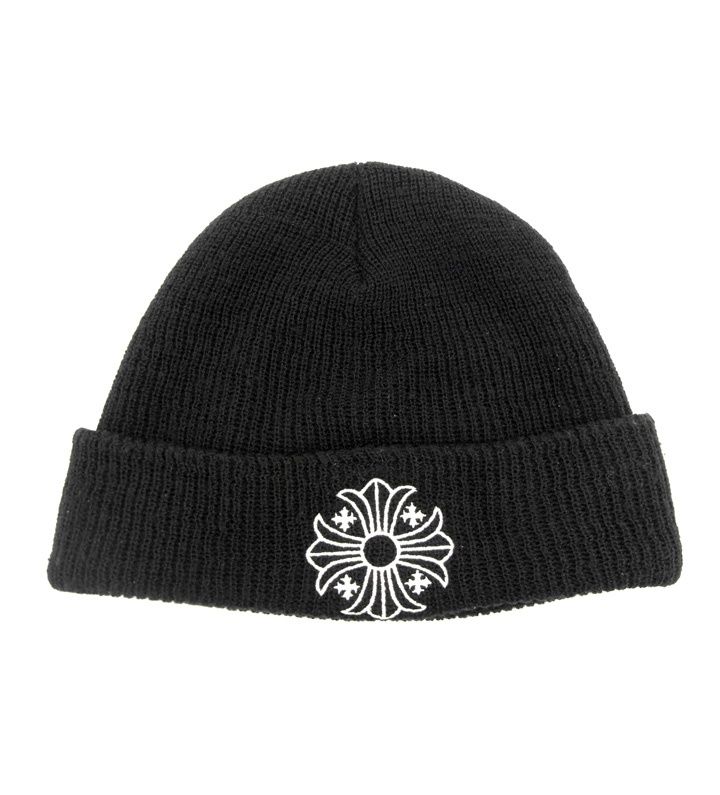 クロムハーツ CHROME HEARTS 【 WOOL WATCH CAP 】 ホースシュー CH プラス 刺繍 ニット キャップ ビーニー h3128