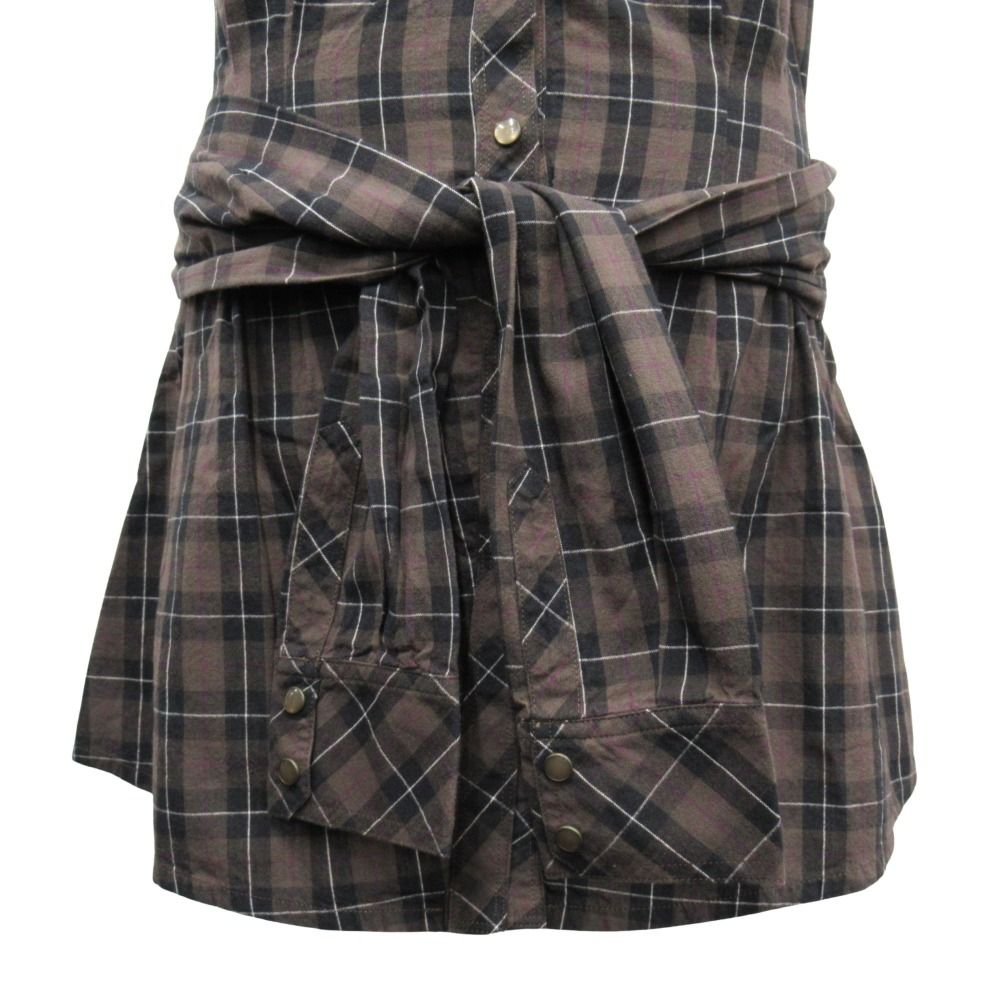 Burberry BLUE LABEL ノースリブワンピース　新品未使用品 BURBERRY BLUE LABEL バーバリーブルーレーベル チェック シャツ
