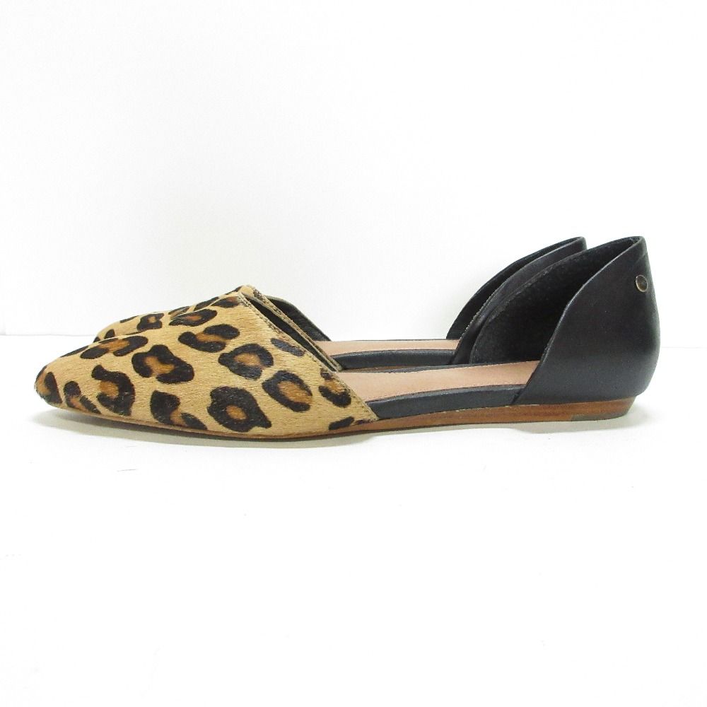 美品Ugg ハラコ　レオパード　パンプス　23 良品 UGG アグ W Lea Calf Hair Leopard ハラコ レオパード柄
