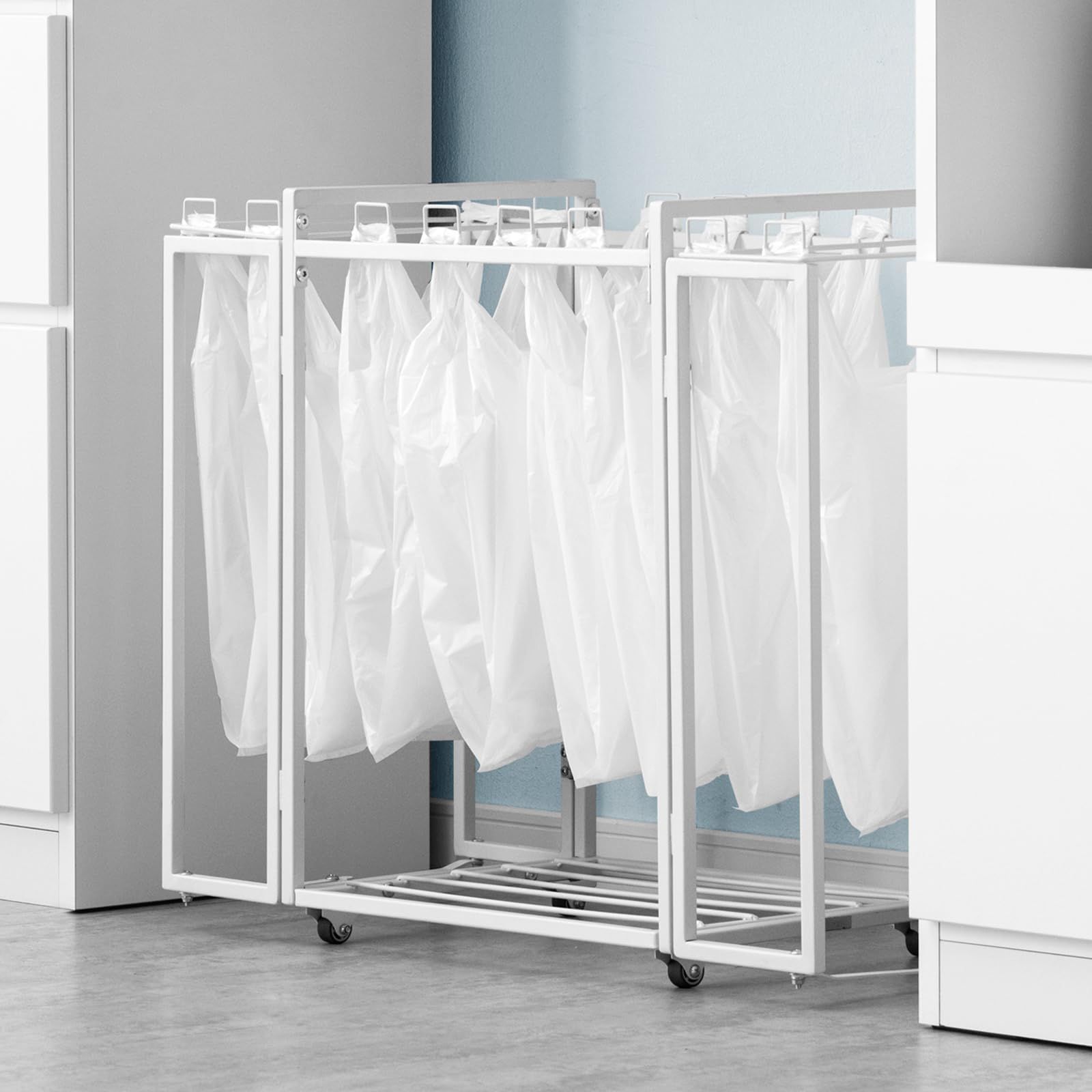 17620100 97973 おしゃれ シンプル 分別ダストボックス ダストボックス 分類ゴミ箱 分別ごみ箱 ごみ箱 キャスター付き ゴミ箱 拡張式 RENEW ダストワゴン タンスのゲン