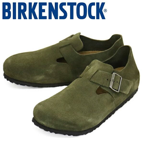 BIRKENSTOCK ビルケンシュトック 1030797 LONDON ロンドン スエードレザーシューズ THYME レギュラー BI480 レギュラー 41-約26.5cm